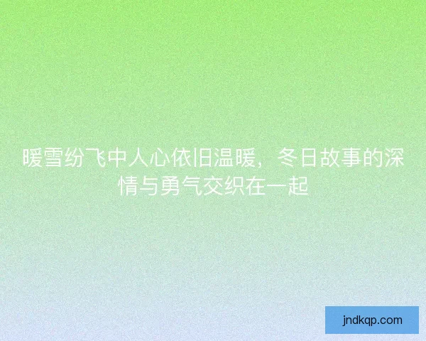 暖雪纷飞中人心依旧温暖，冬日故事的深情与勇气交织在一起